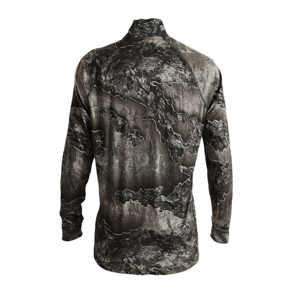 Ridgeline Micro Lite UPF 40 Quarter Zip Mens Long Sleeve Shirt Excape Camo 4XL