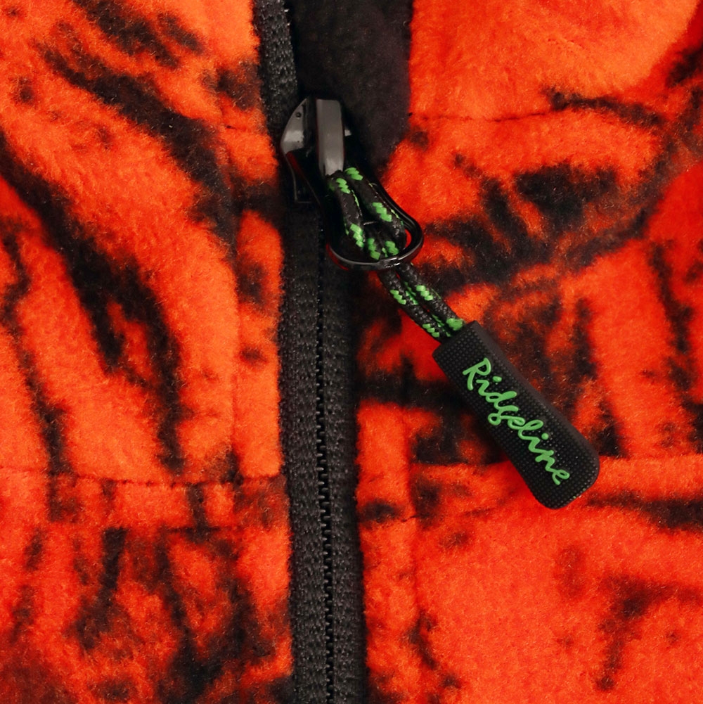 Ridgeline Spliced Kids Fleece Hoodie Blaze Camo/Black 2 Years