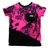 Ridgeline Spliced Kids Fleece T-Shirt Hyper Pink Camo/Black 10