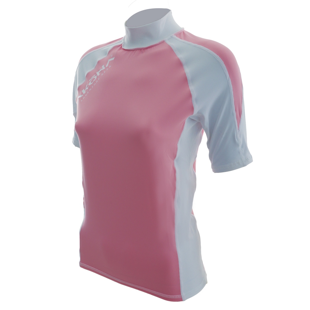 AKONA Short Sleeve Womens Rash Vest Pink S