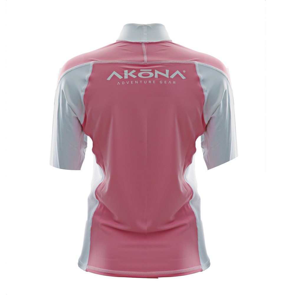 AKONA Short Sleeve Womens Rash Vest Pink S