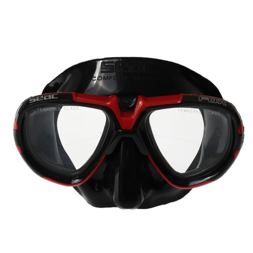 Seac Fox Low Volume Spearfishing Free Diving Mask Red/Black