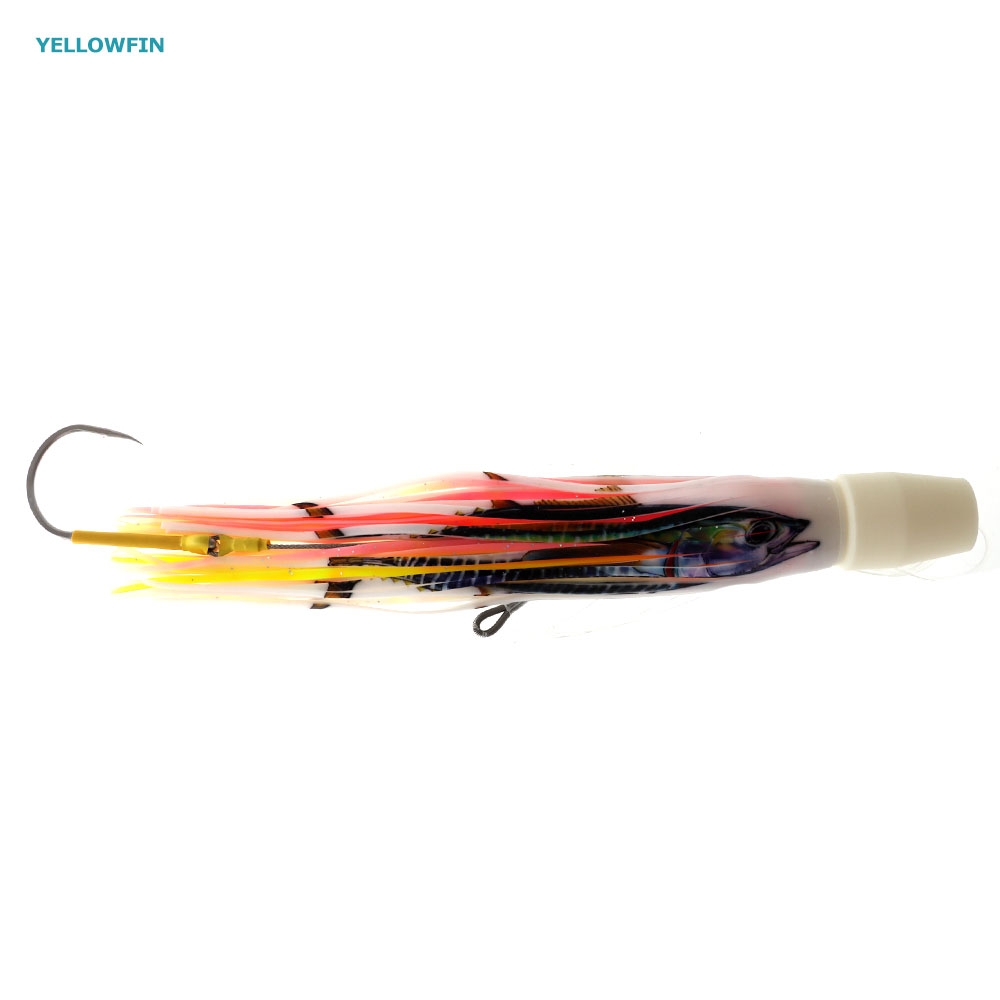 Pakula 3D Printhead Sprocket Lure Rigged Yellowfin