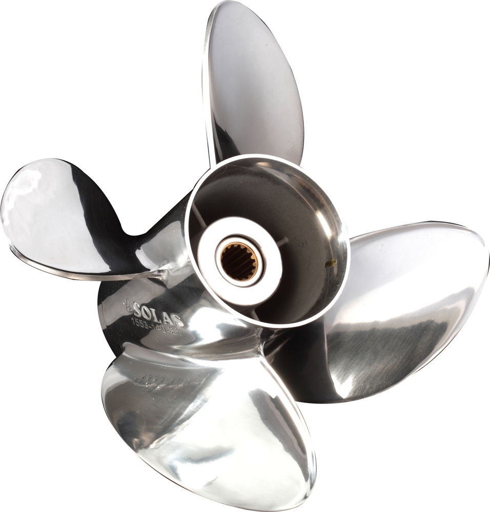 SOLAS 1553-140-21 HR Titan 4 Mercury/MercruiserStainless Steel V6/Io 21 Honda 135-225 HP Propeller