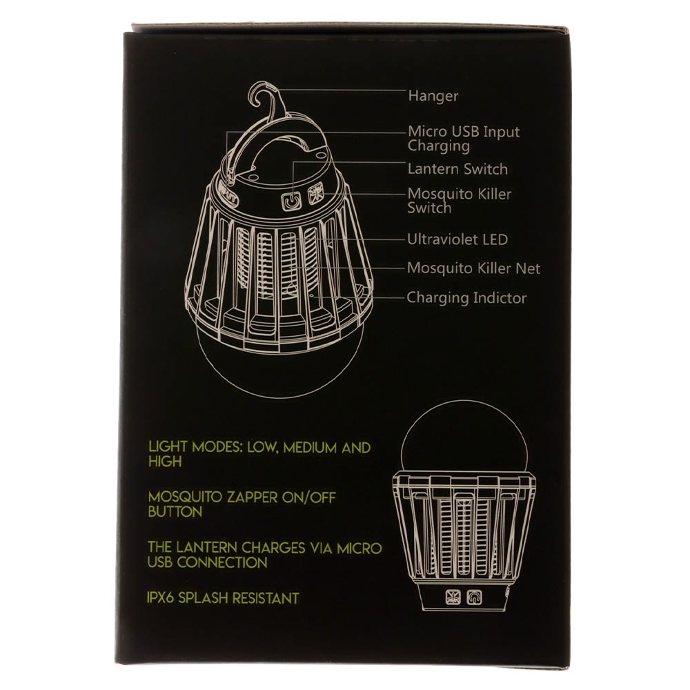 Rechargeable LED Lantern Mosquito Zapper 190LM