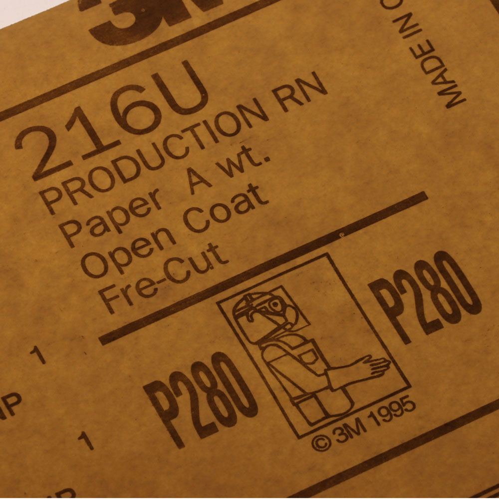 3M Gold 216U Fre-Cut Sandpaper 228 x 279mm P280A Grit