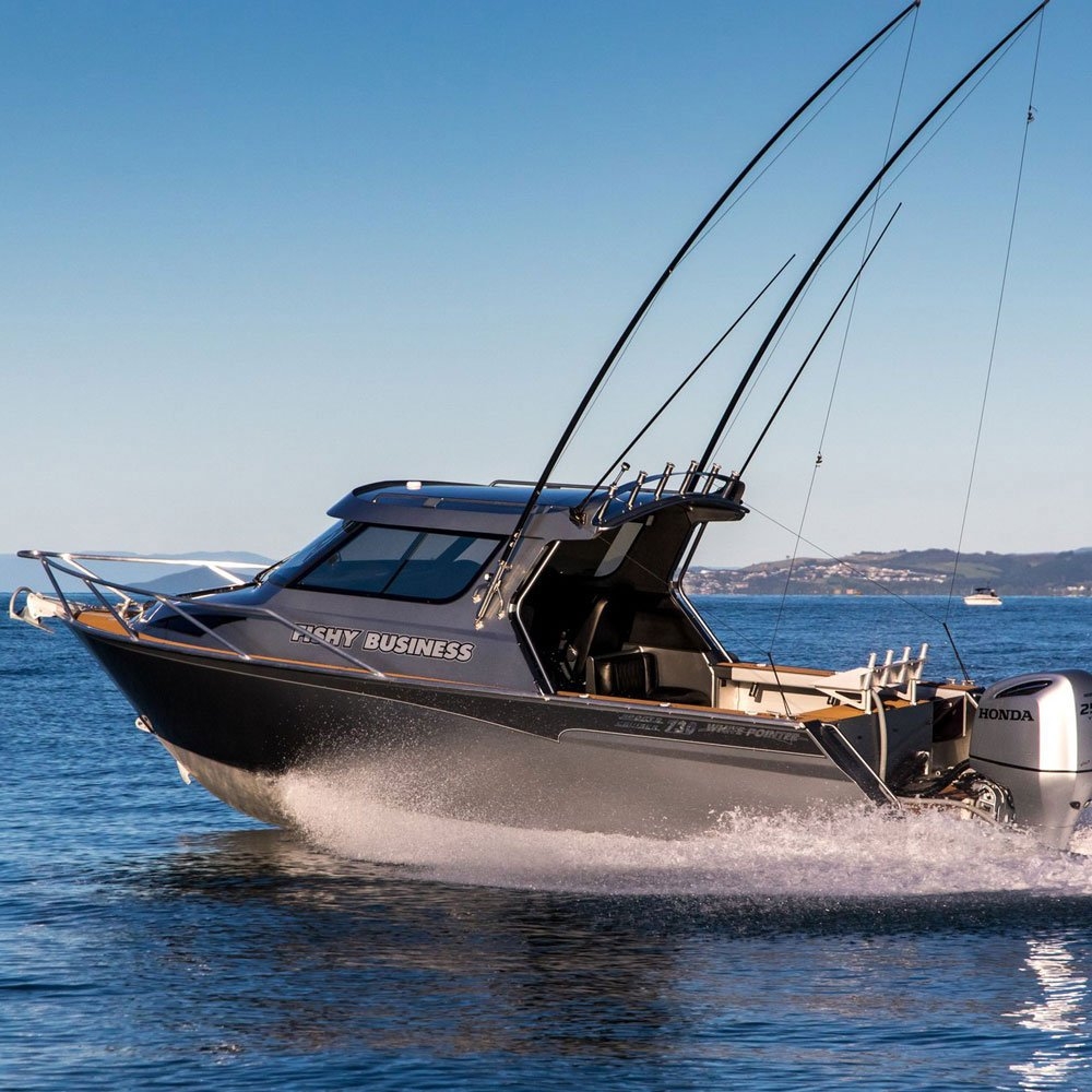 Oceanblue E-Glass Extra Stiff Rigged Outrigger Game Pole 15ft 1pc - Pair