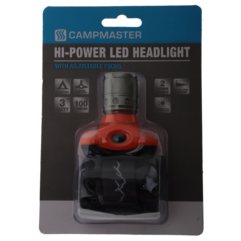 Campmaster High Power LED Headlamp 3W 100lm