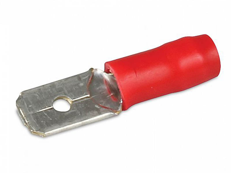 Hella Marine Male Blade Crimp Terminals 6.3mm - Red Qty 100