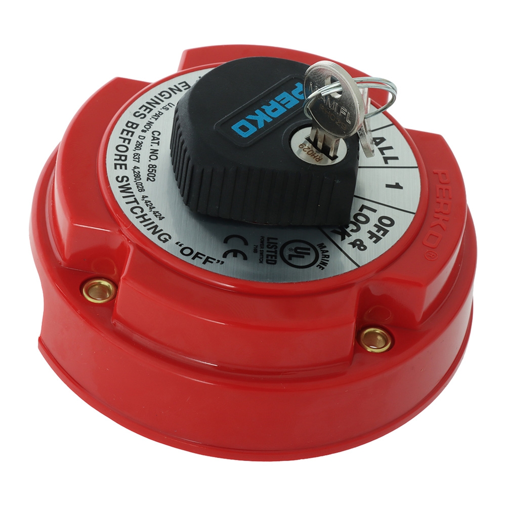 Perko Battery Selector Switch 4-Position 250A with Key Lock