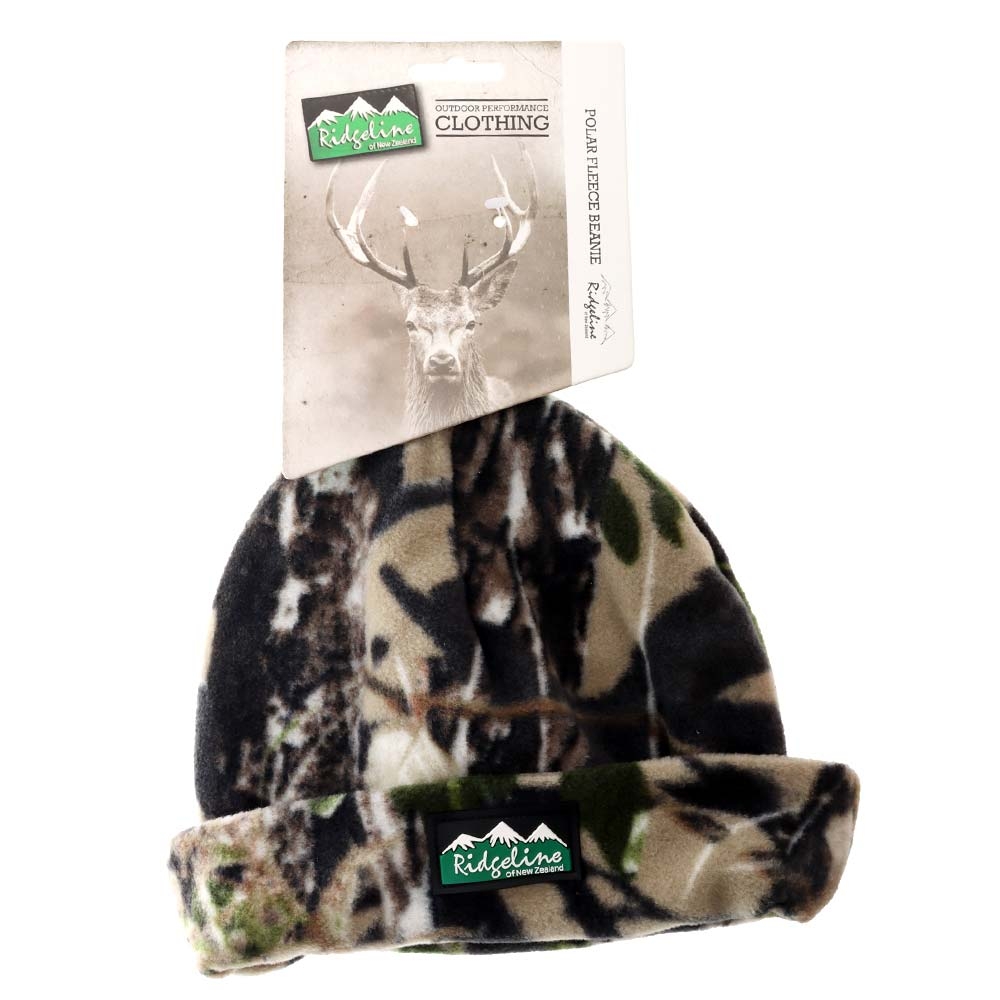Ridgeline Polar Fleece Beanie Buffalo Camo - One size fits all