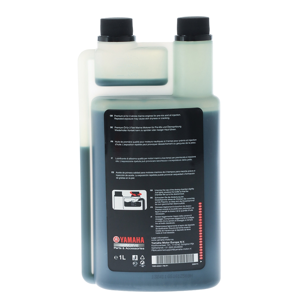 Yamaha Yamalube 2M TC-W3 2-Stroke Marine Engine Oil 1L