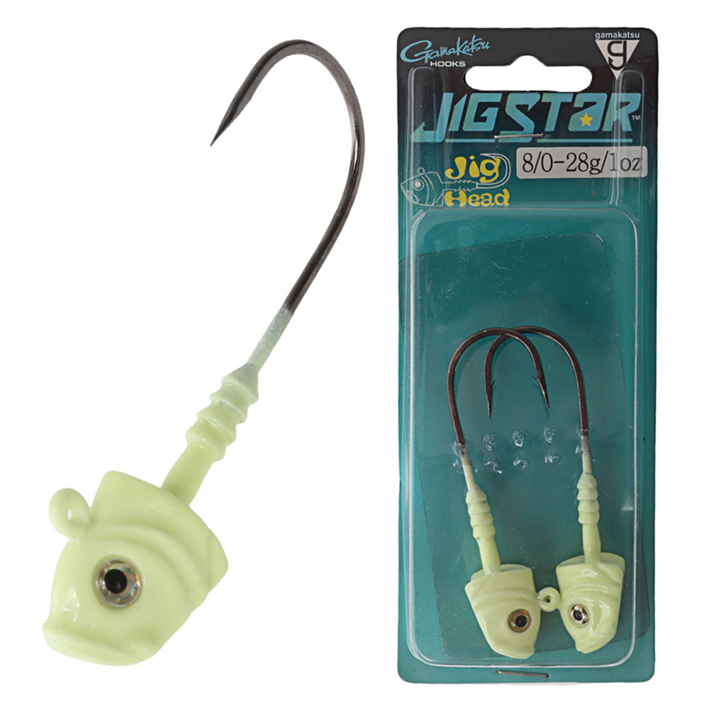 Jig Star Jig Heads Lumo 8/0 28g Qty 2