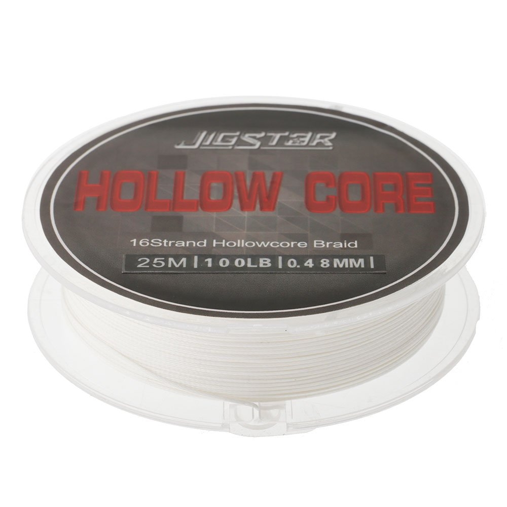 Jig Star X16 Hollow Core Braid White 25m 100lb 0.48mm