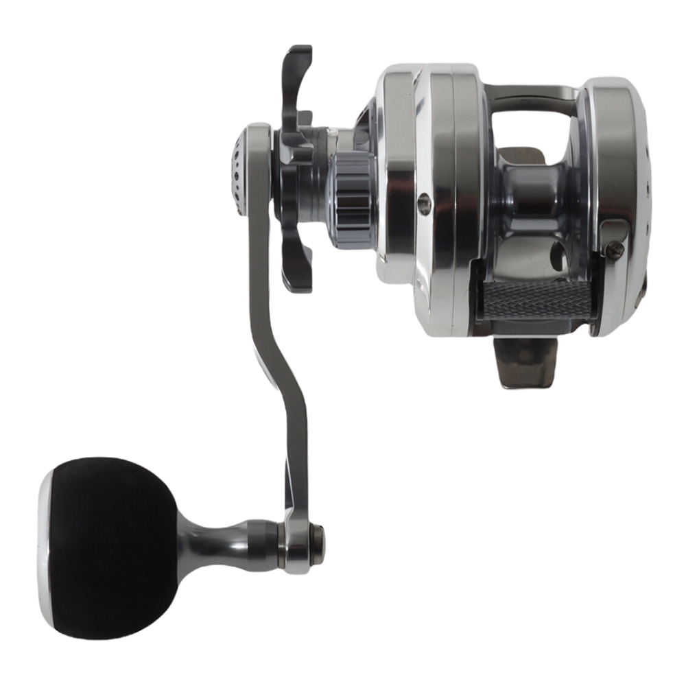 Maxel Hybrid 20C Left Hand Jigging Reel Silver/Gunsmoke