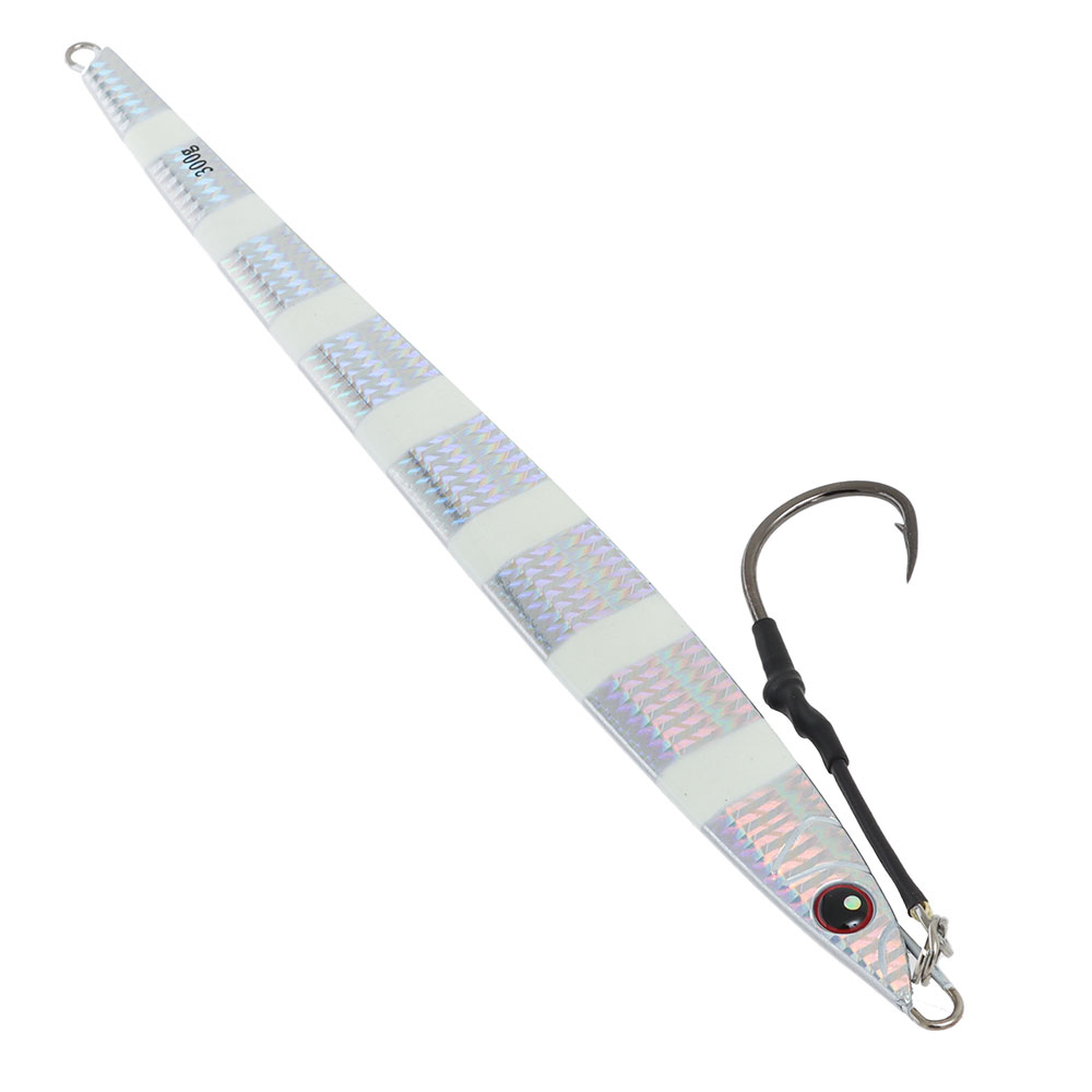 Zest Hardy Long Jig 300g Silver Zebra