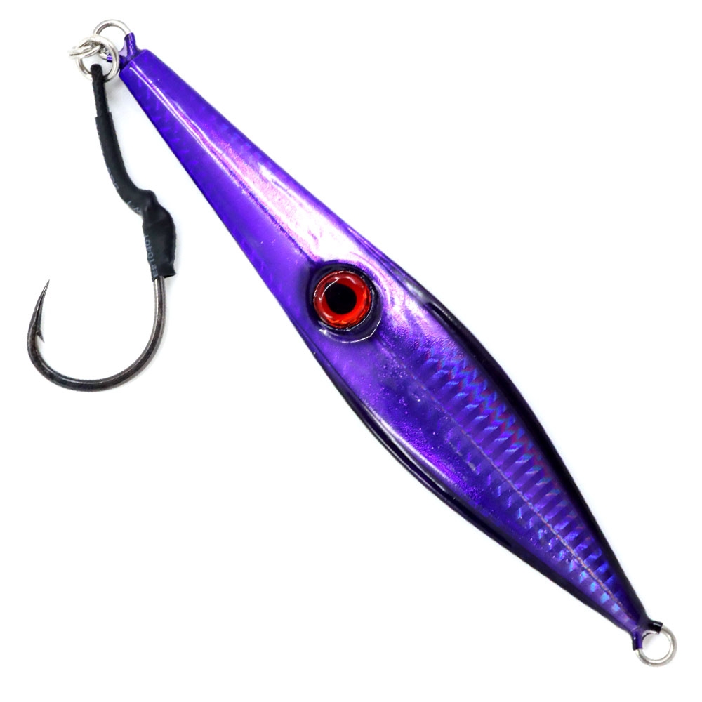 Zest Spearhead Jig 200g 195mm - Rigged Purple