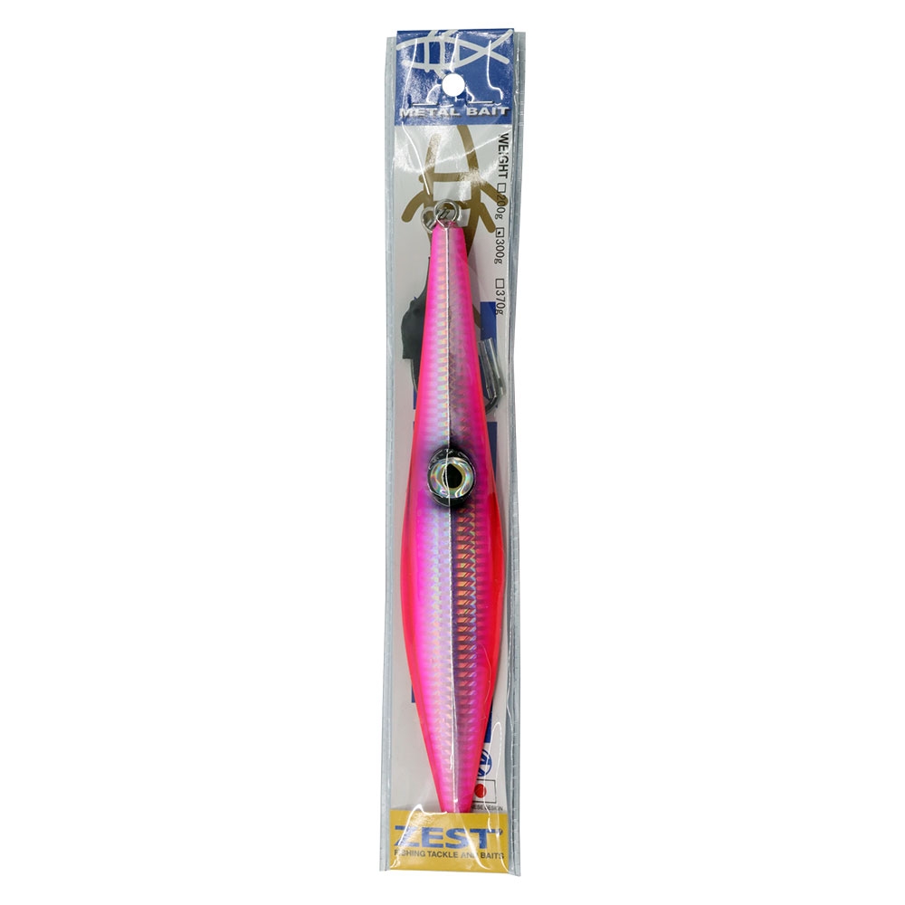 Zest Spearhead Jig 300g 220mm - Rigged Pink