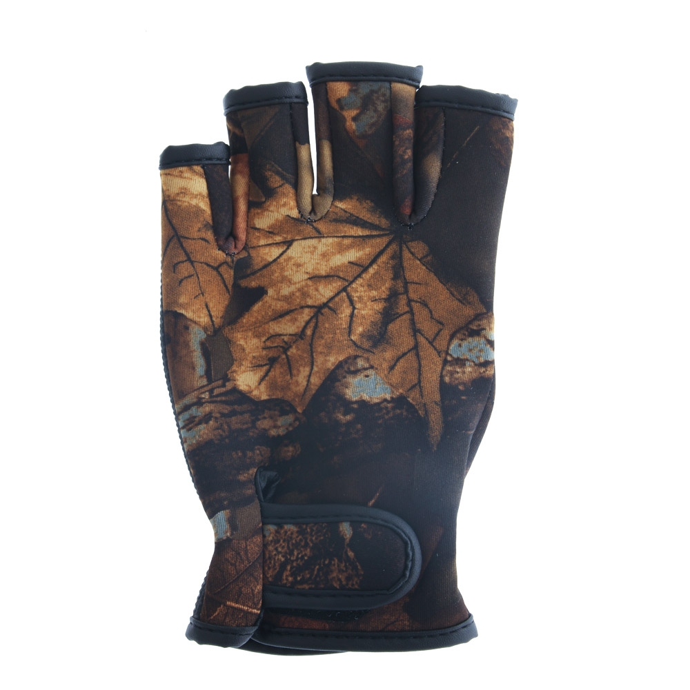 Outdoor Outfitters Neoprene Camo Fingerless Gloves M