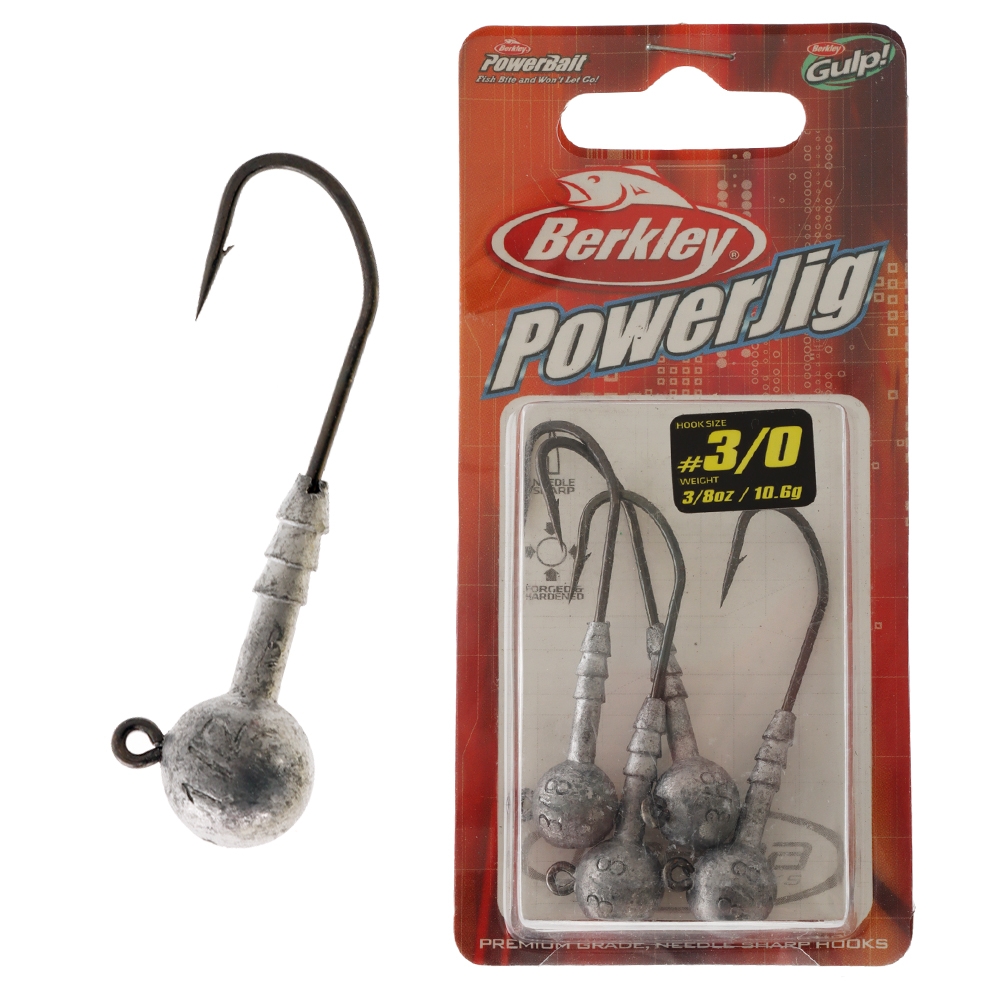 Berkley PowerJig Ball Jig Heads 3/0 3/8oz Qty 4