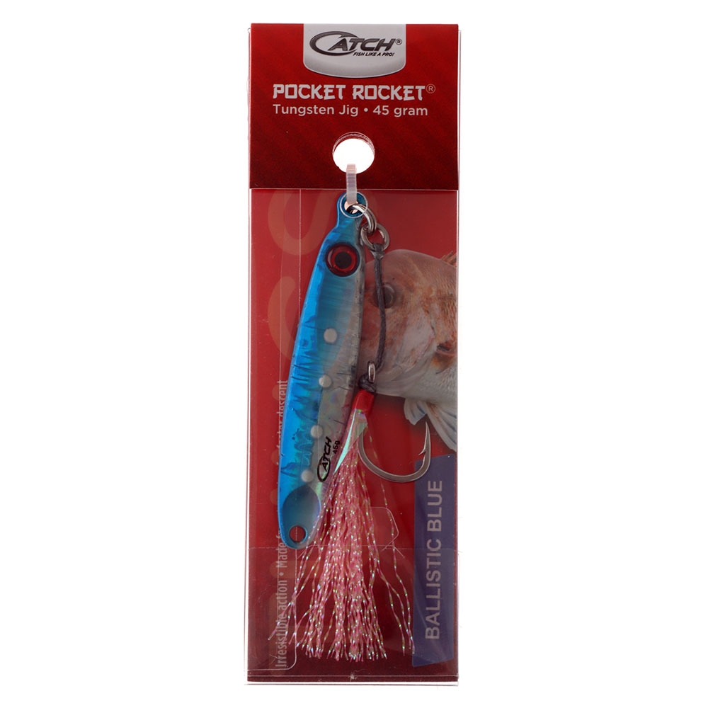 Catch Pocket Rocket Tungsten Micro Jig 45g Ballistic Blue