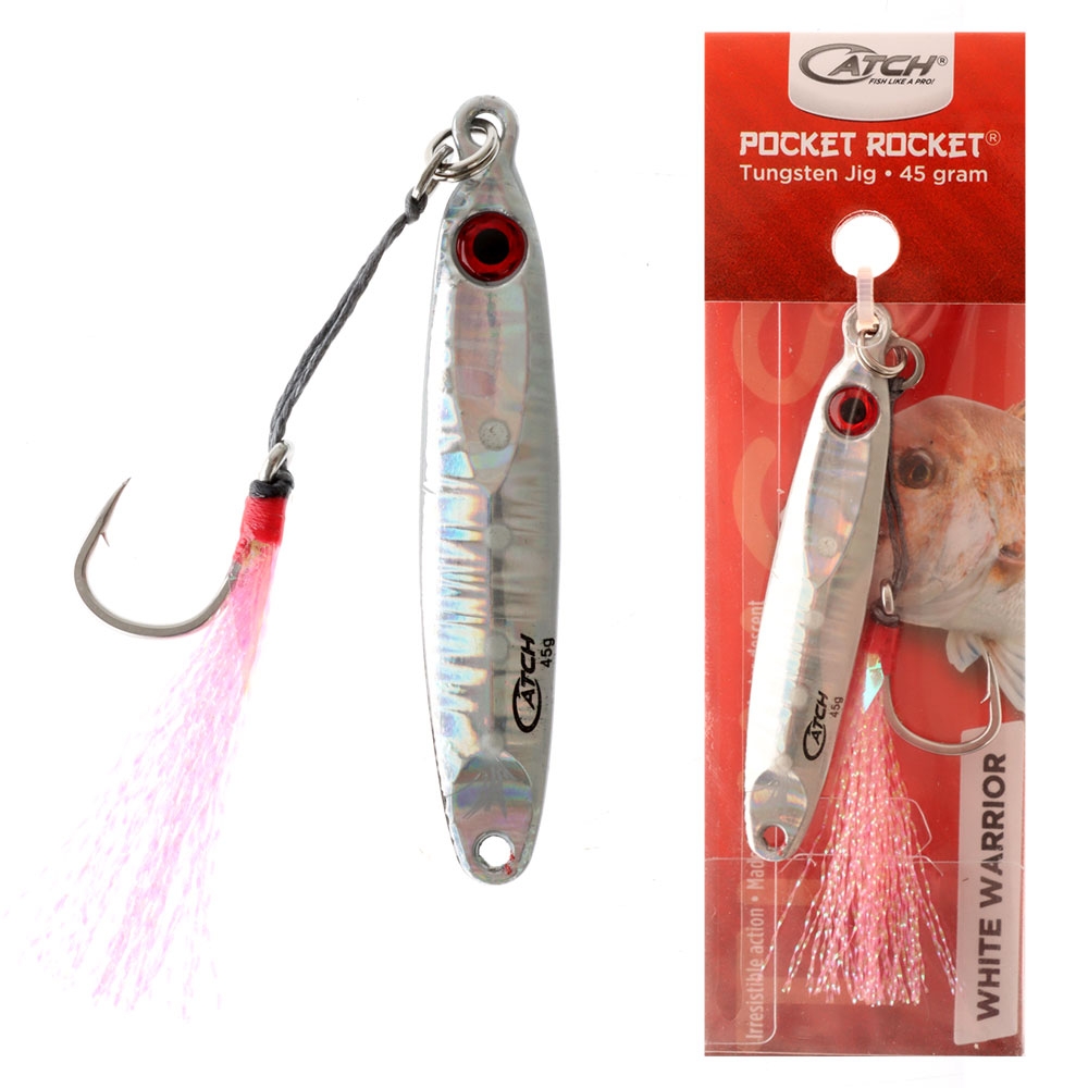 Catch Pocket Rocket Tungsten Micro Jig 45g White Warrior