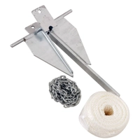 Danforth Galvanised Anchor Pack 6kg with 6m Chain / 50m Rope Thumbnail Danforth Galvanised Anchor Pack 6kg with 6m Chain / 50m Rope