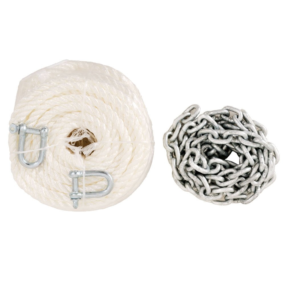 Danforth Galvanised Anchor Pack 6kg with 6m Chain / 50m Rope