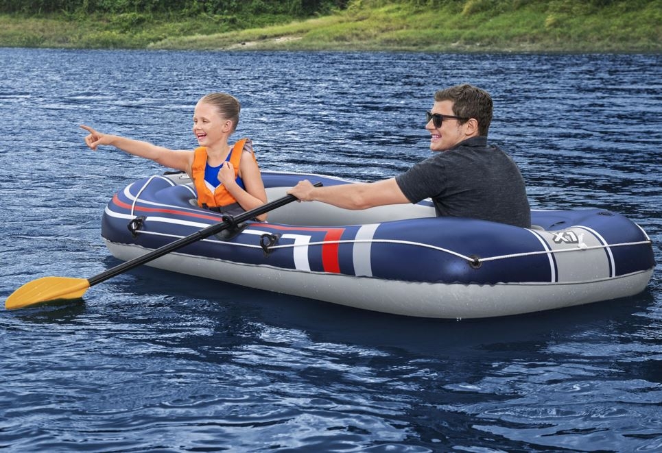 Hydro-Force Treck X1 2-Person Inflatable Boat with Oars and Pump