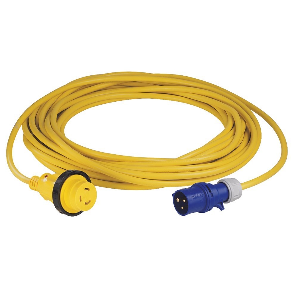 Marinco Cordset with European Plug 15m 16A 230V Yellow