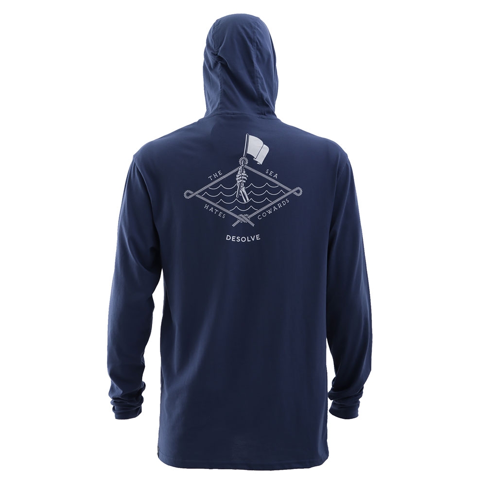 Desolve Coward Mens Hoodie Blue Marle UPF50+ M