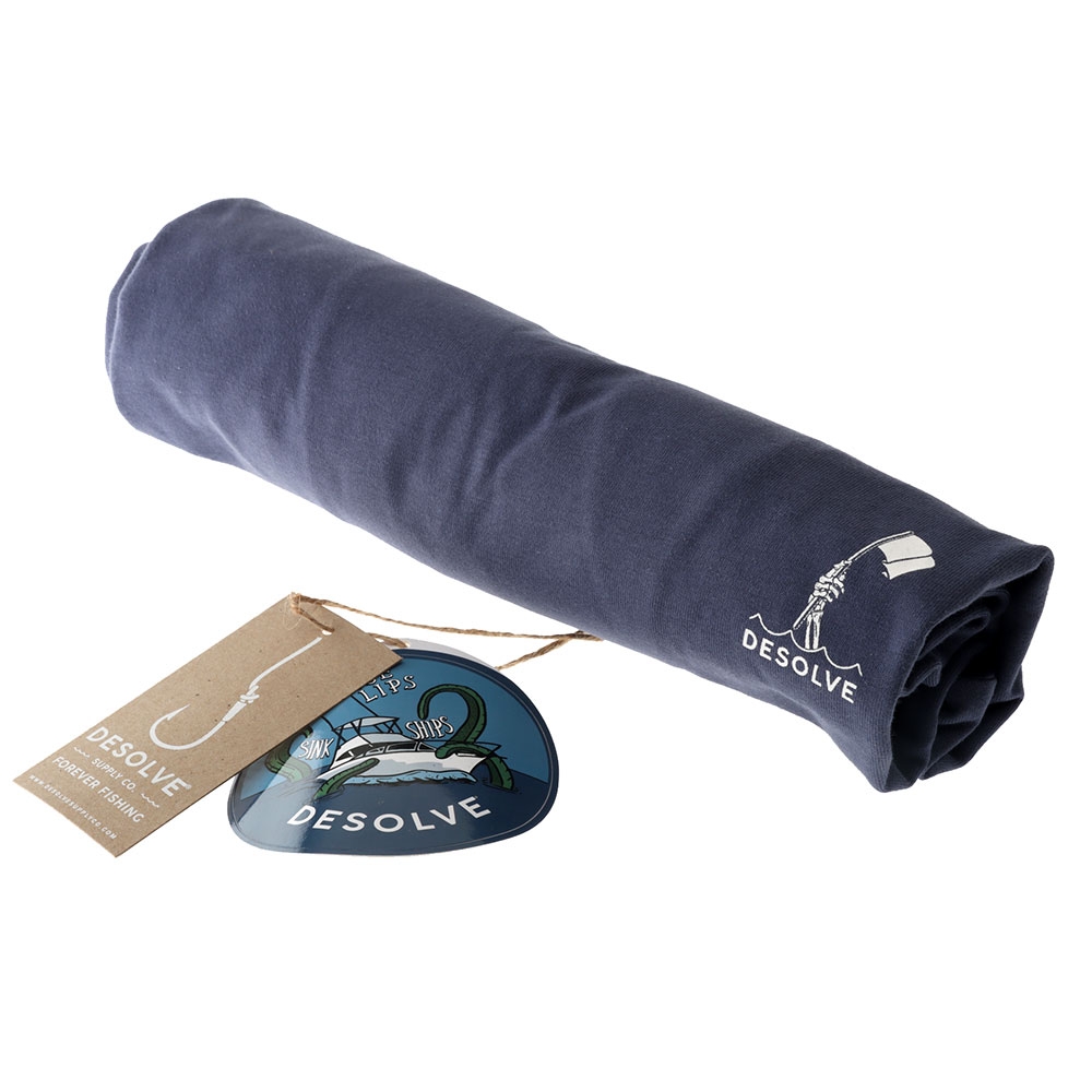 Desolve Coward Mens Hoodie Blue Marle UPF50+ M