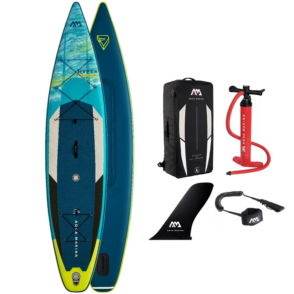 Aqua Marina Hyper Touring Inflatable Stand Up Paddle Board Package 12ft 6in Aqua Marina Hyper Touring Inflatable Stand Up Paddle Board Package 12ft 6in