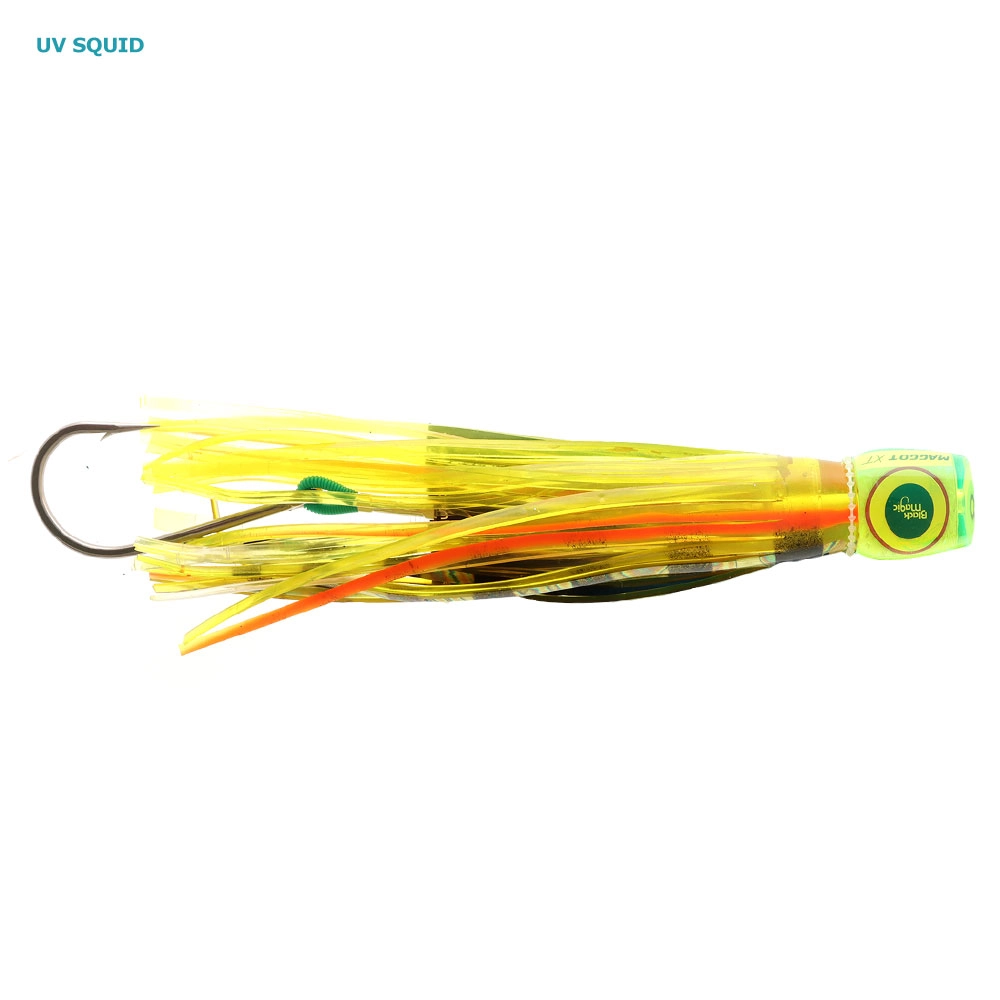 Black Magic Maggot XT Rigged Game Lure 200mm UV Squid Black Magic Maggot XT Rigged Game Lure 200mm UV Squid