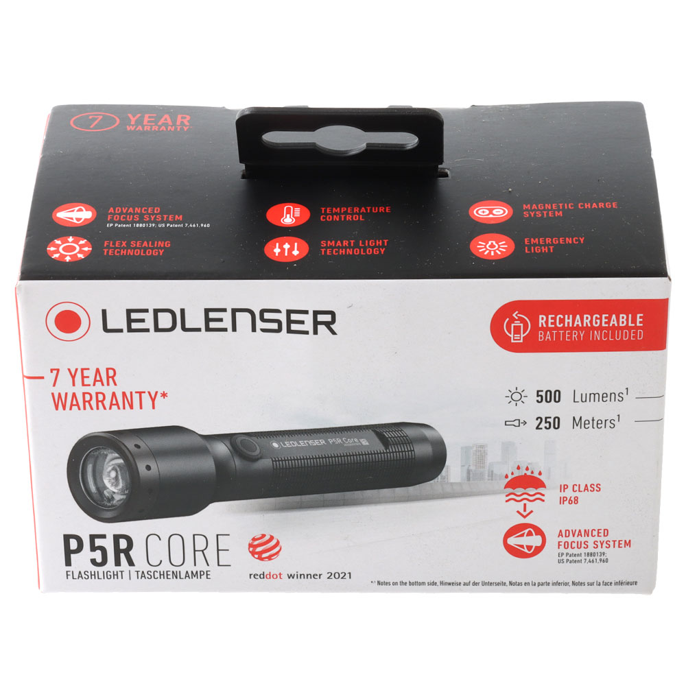Ledlenser P5R Core Waterproof  Rechargeable Torch 500lm