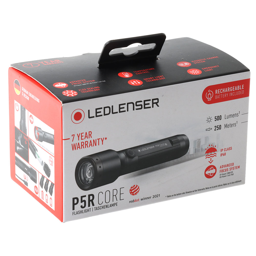 Ledlenser P5R Core Waterproof  Rechargeable Torch 500lm