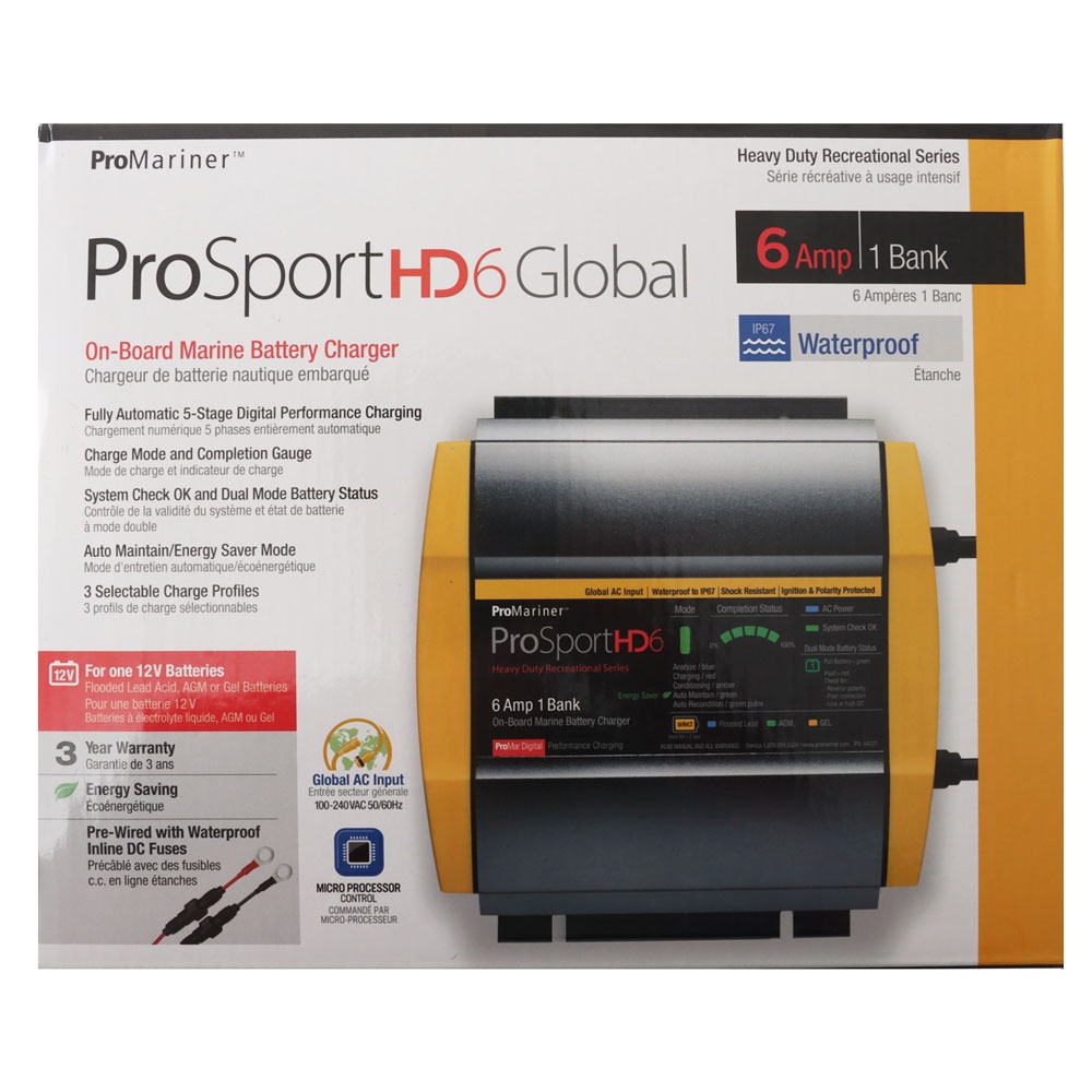 ProMariner ProSportHD 6 Marine Battery Charger 12V 6A
