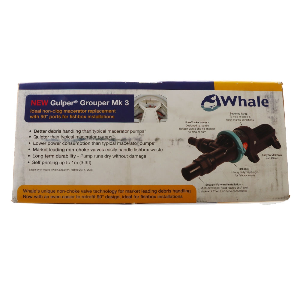Whale Gulper Grouper MK3 Fishbox Waste Water Pump 24V