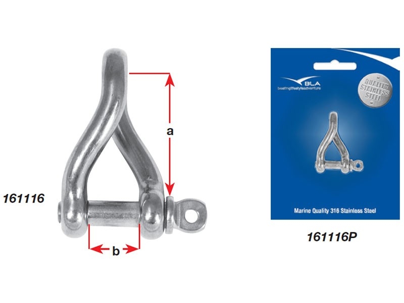 Stainless Steel Twisted Shackles - 5mm 24mm
