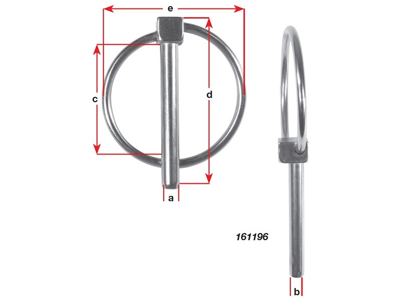 Stainless Steel Lynch Pin 6mm Qty 1