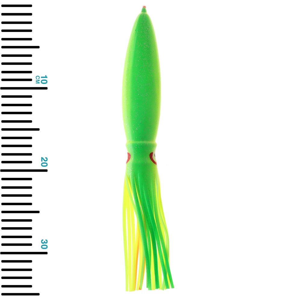 Bulb Squid Skirt Green 35cm Qty 3