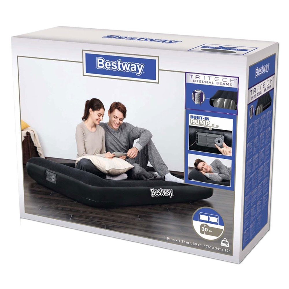 Bestway Tritech Double Airbed with Built-in AC Pump