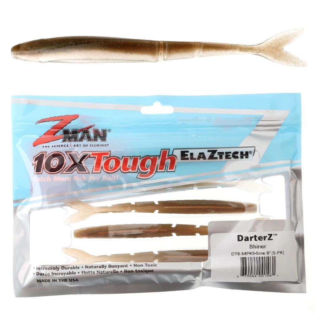 Z-Man DarterZ Soft Bait Pack 15cm Qty 5 Shiner Z-Man DarterZ Soft Bait Pack 15cm Qty 5 Shiner