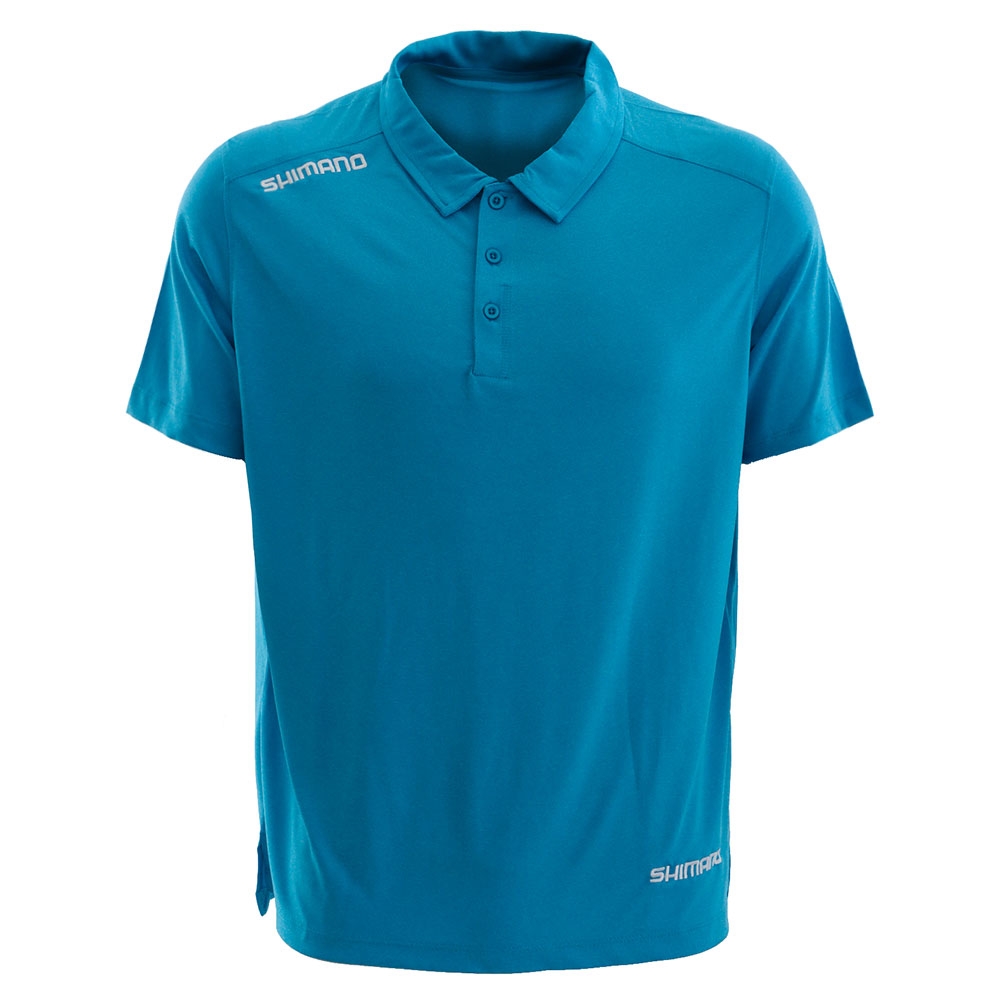 Shimano Technical Polo Shirt Blue Fleck XL