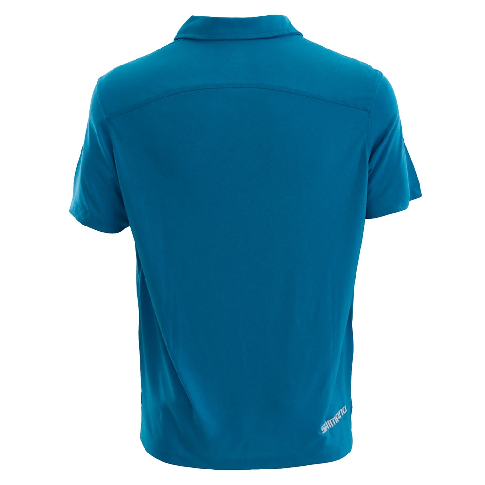 Shimano Technical Polo Shirt Blue Fleck L