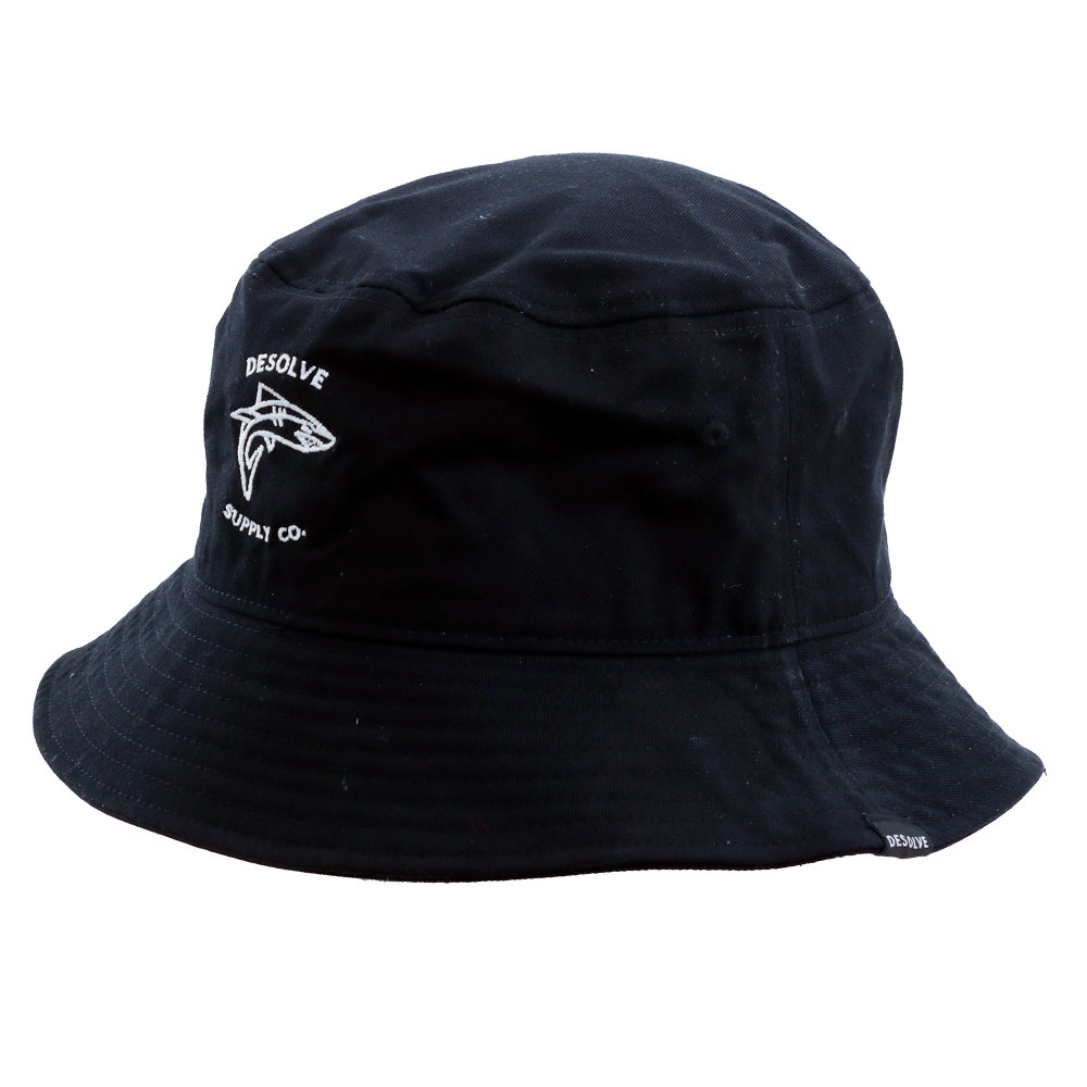 Desolve Shark Bucket Hat Black L