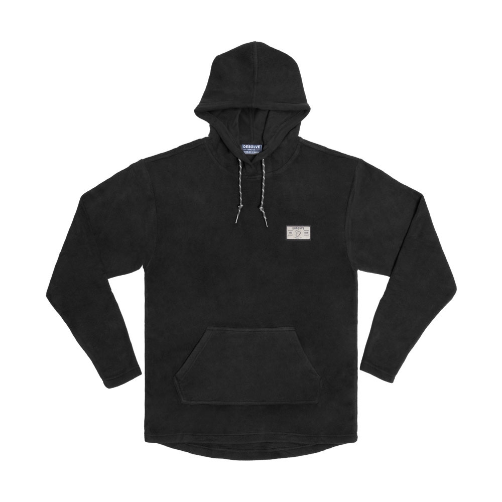 Desolve Hooked Fleece Mens Hoodie Black Medium