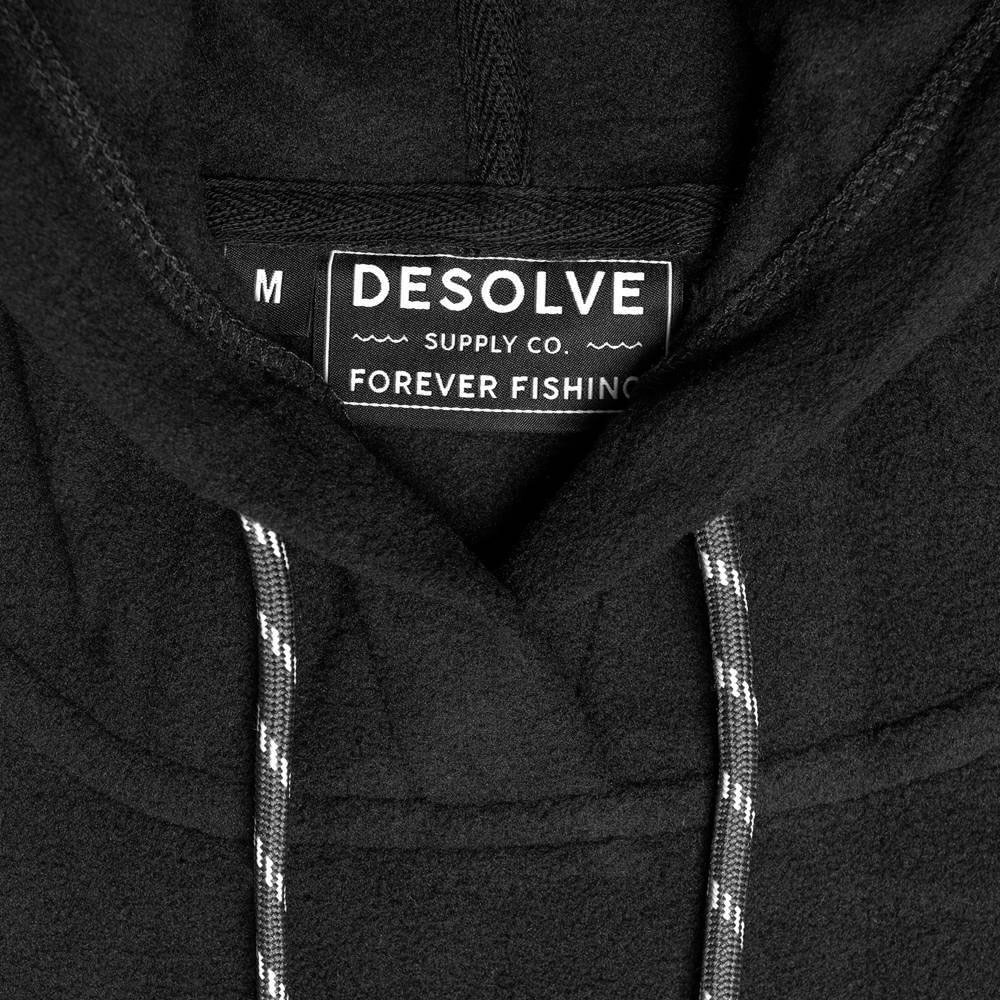 Desolve Hooked Fleece Mens Hoodie Black Medium