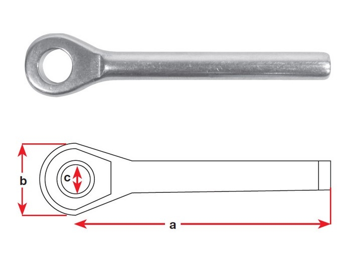 BLA Swage Eye Term G316 S/S 2.5mm-3/32 Wire