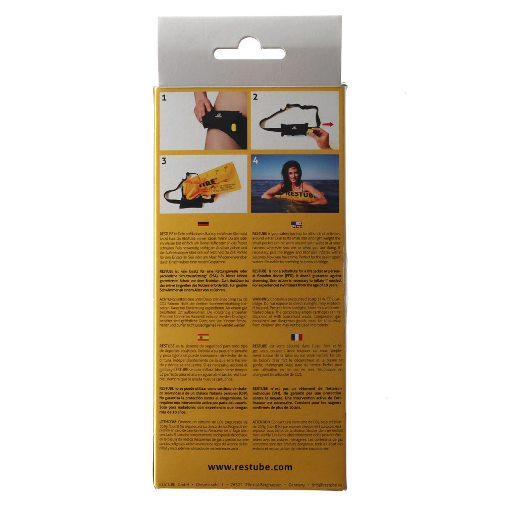 Restube Beach Inflatable Waistbelt PFD / Lifebuoy 50N